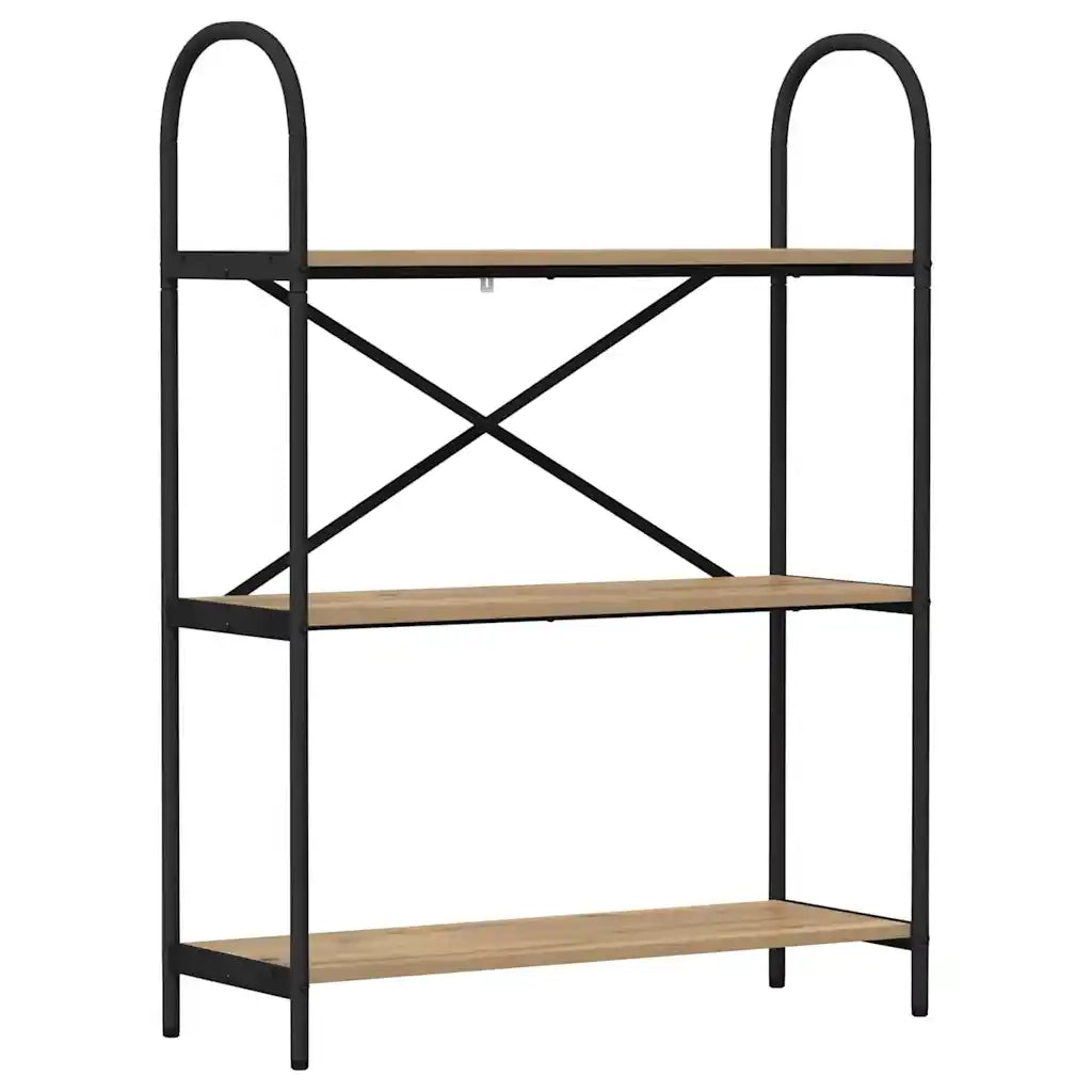 Libreria-Scaffale per Libri-Mobile di Stoccaggio Rovere artigianale 80 x 30 x 109 cm Legno multistrato 933600