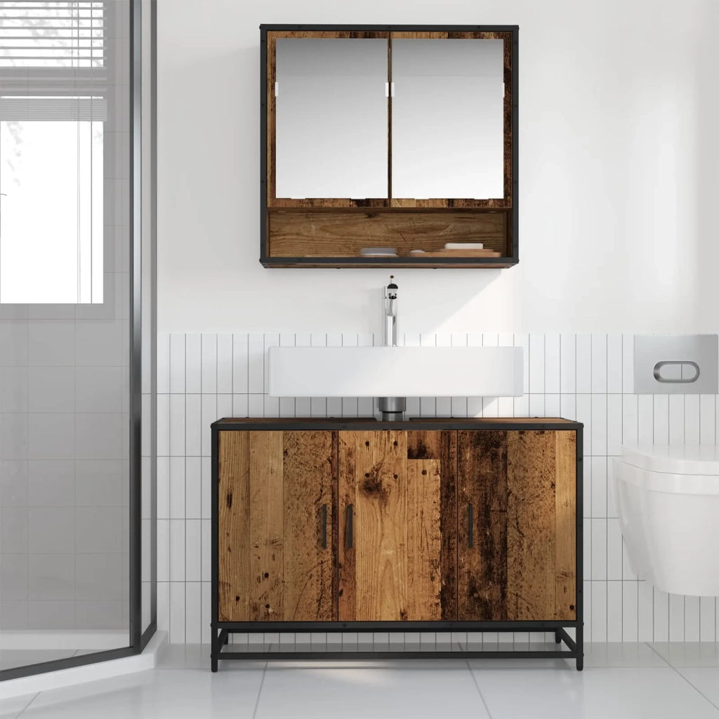 Mobile da Bagno Legno vecchio 90 x 33 x 60 cm Legno multistrato