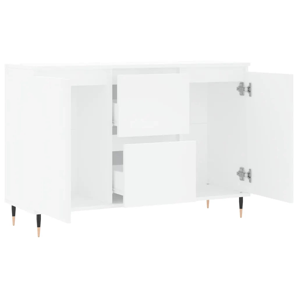 Credenza Bianca 104x35x70 cm in Legno Multistrato