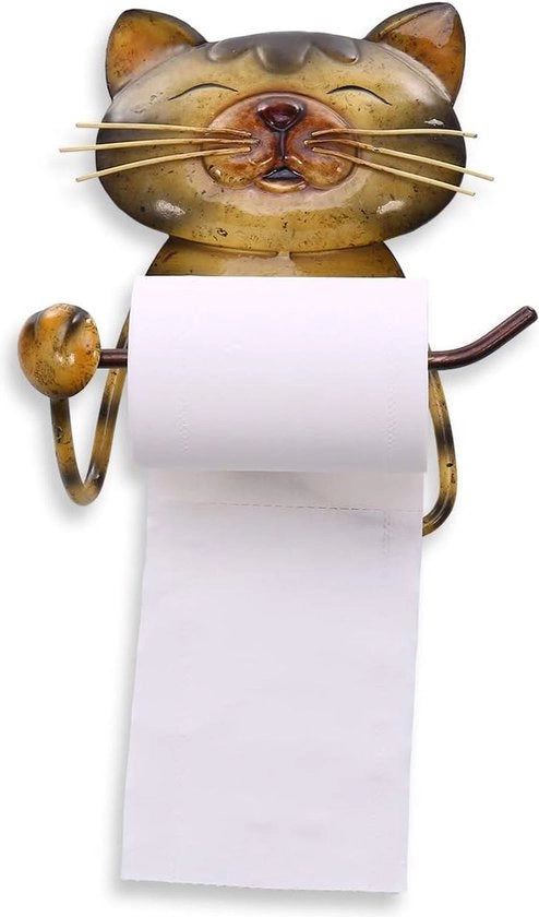 Sostegno per asciugamani per gatti, stile vintage, in ghisa, sostegno per rotolo di carta igienica per cani, ripiano per asciugamani verticale, ripiano per asciugamani verticale per bagno