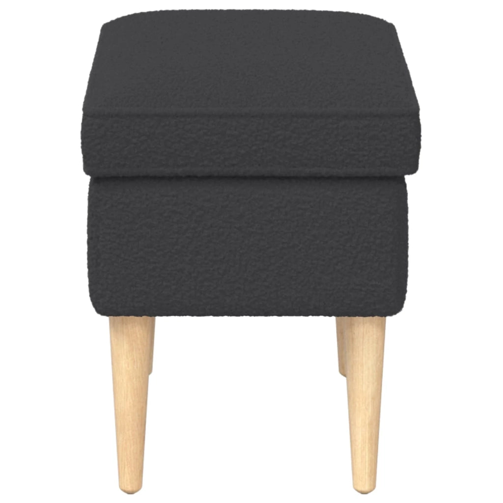 Poggiapiedi Grigio Scuro 55 x 35 x 41 cm Bouclé 42029986