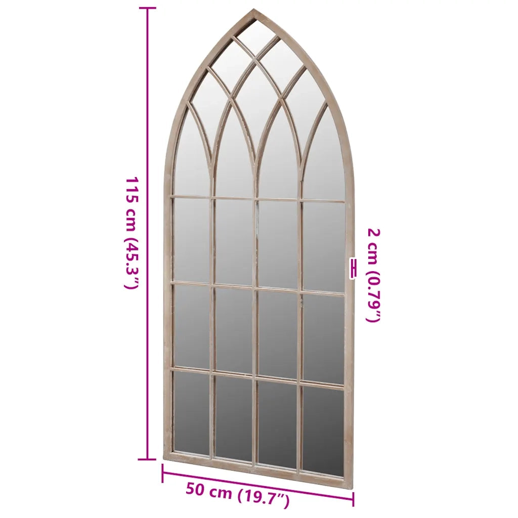 Specchio da Giardino Gotico con Arcata 50x115cm Interni Esterni 41226