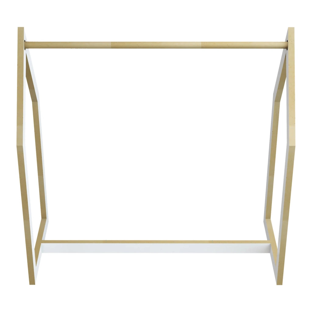 Appendiabiti/guardaroba/guardaroba aperto per bambini a forma di cabina 78 x 75 x 35 cm bianco 03_0010304
