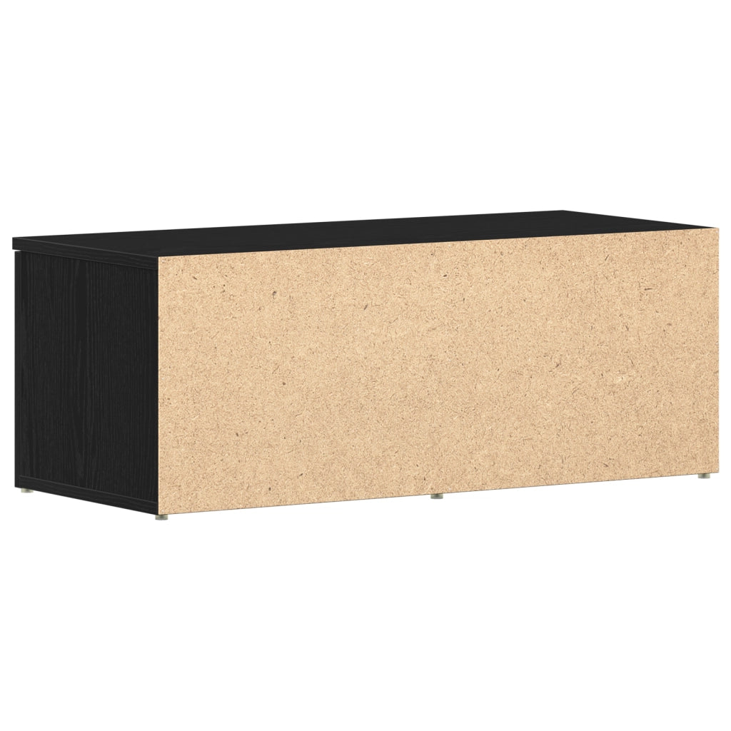 Mobile TV  Nero Rovere 80x34x30 cm in legno ingegnerizzato