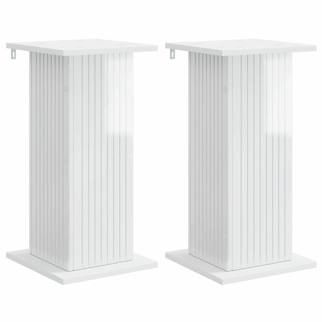 Supporto per piante 2 pcs Bianco Lucido 30,5 x 30 x 60,5 cm 899789