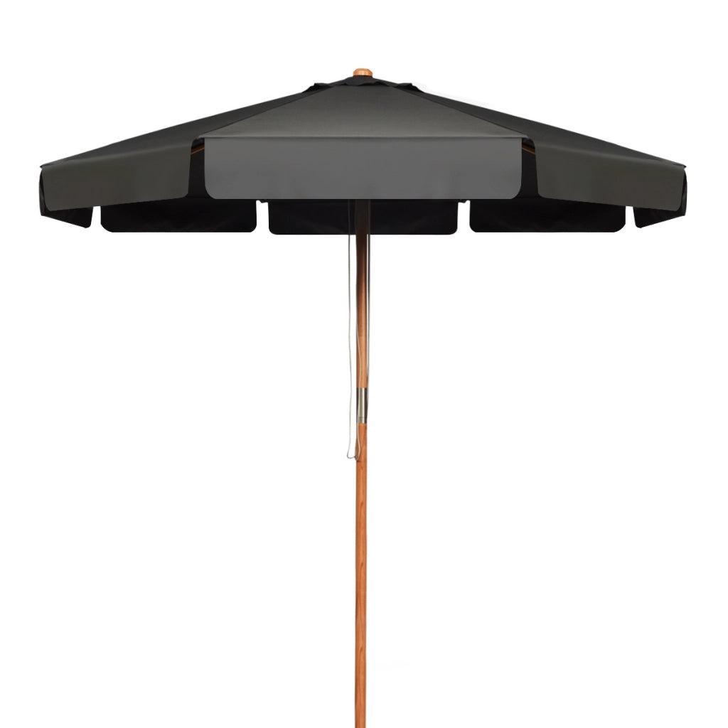 Ombrellone da esterno 3 m, Ombrellone tessuto poliestere impermeabile protezione UV, Grigio-Ombrelloni