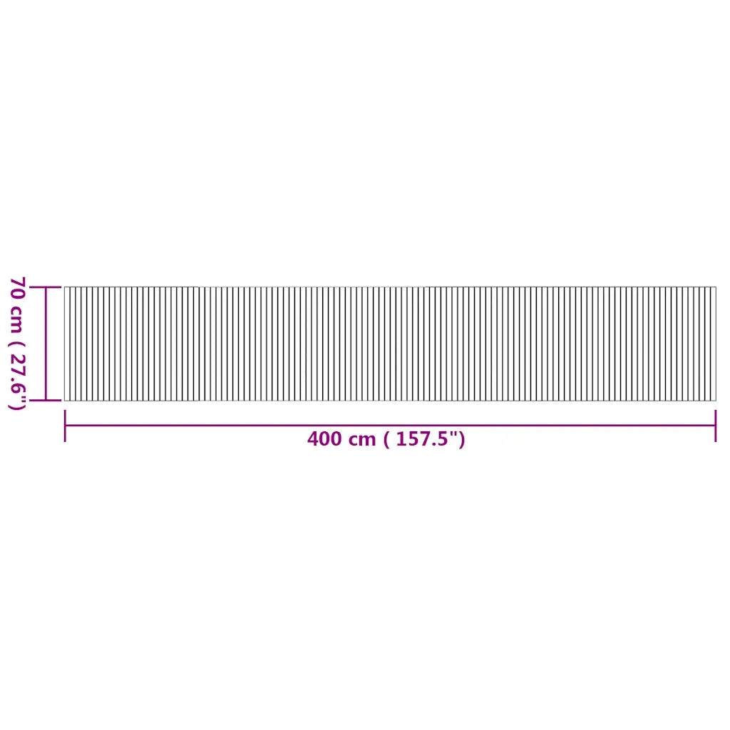 Tappeto Rettangolare Natura 70x400 cm in Bambù 376757