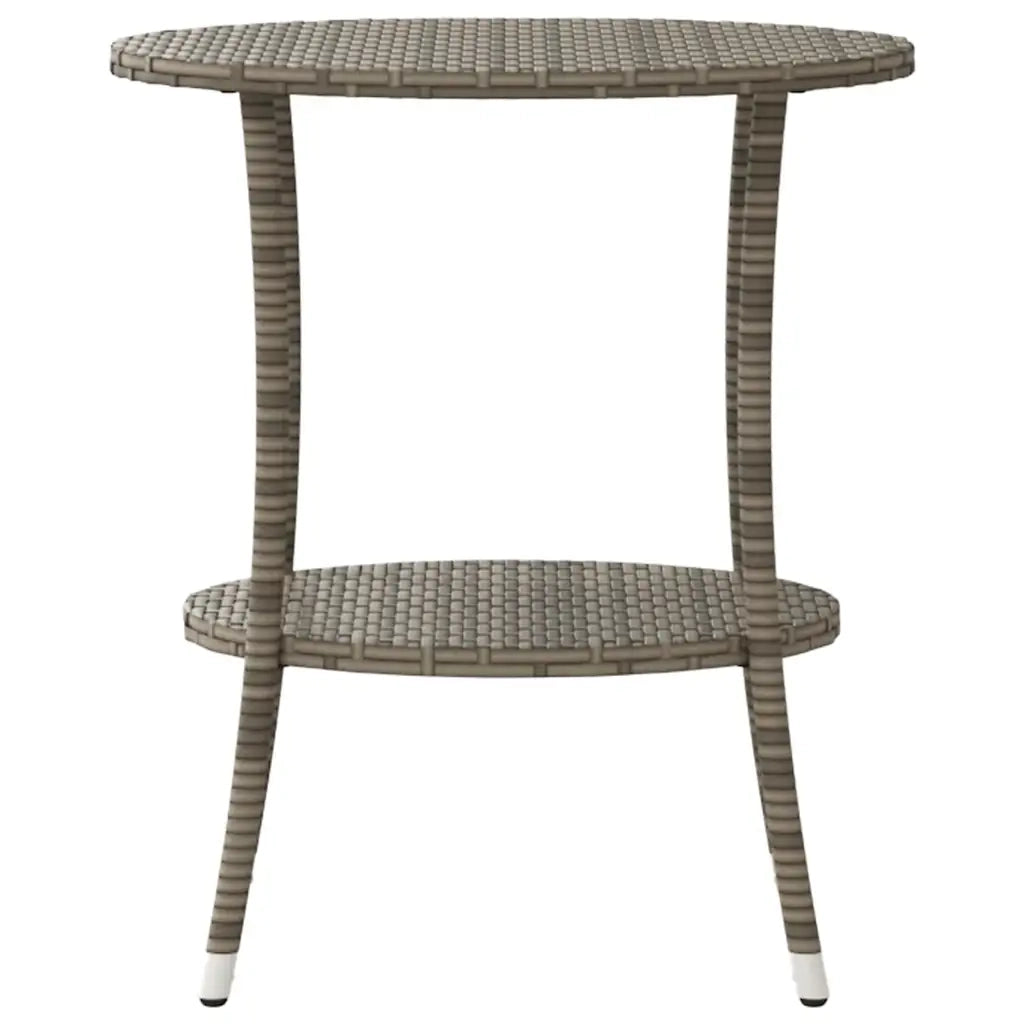 Sedie da giardino reclinabili 2 pz | Sedie da Esterno con tavolo grigio in polyrattan