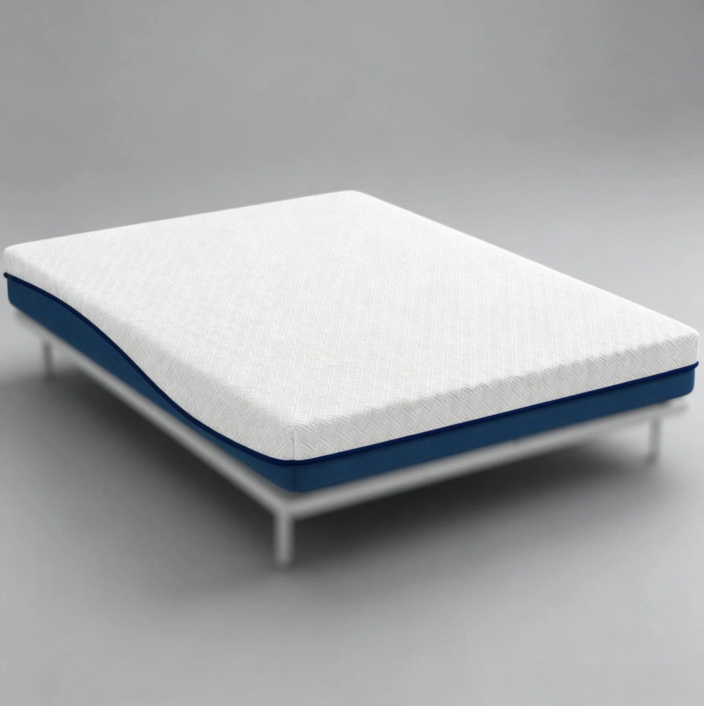 Materasso 90x190 cm in schiuma al tè verde, sfoderabile e lavabile, comfort medio-rigido