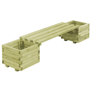 Panchina da giardino con fioriere legno di pino impregnato 02_0001366