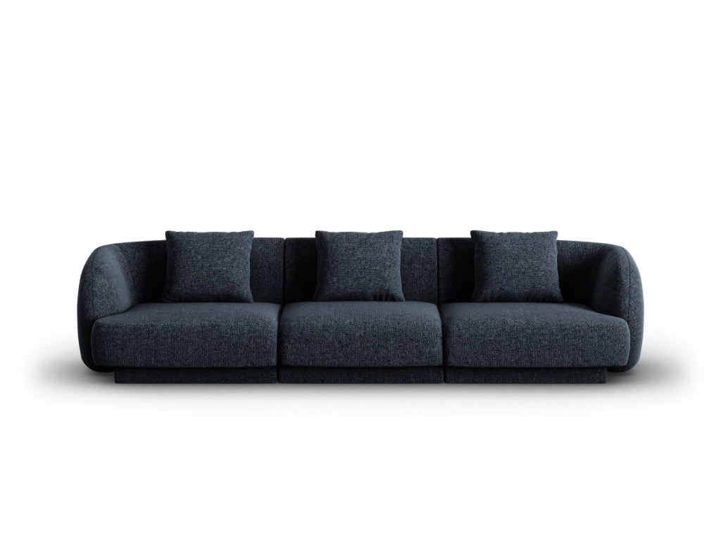Cosmopolitan Design - Divano "Tulum" 3 posti in ciniglia blu reale 