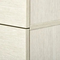 Mobile Bagno in Legno con Cassetto, 2 Armadietti e Ripiani Regolabili, 34x34x150 cm, Color Legno