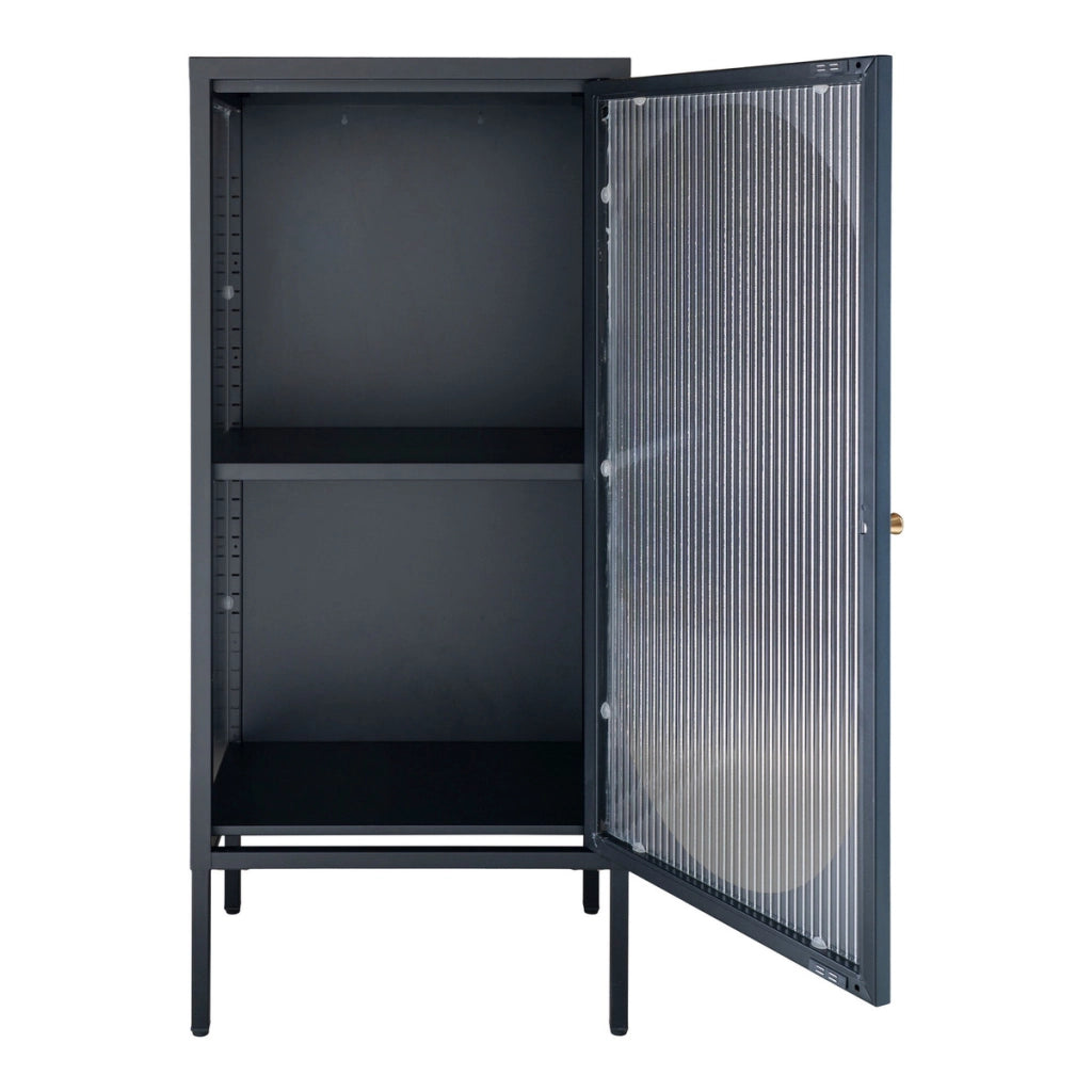 Vetrinetta Adelaide, Nero, Metallo, 35x50x110 cm