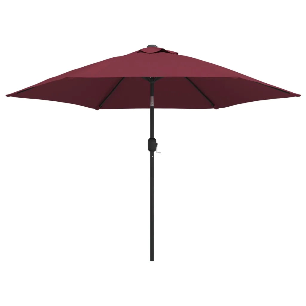 Ombrellone da Giardino con Palo in Metallo 300 cm Rosso Bordò 313752