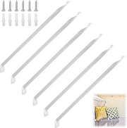 Set di 6 beugelli metallici con viti per pannelli da 30 cm, adatti per armadi, gestione dei cavi e accessori per camper.