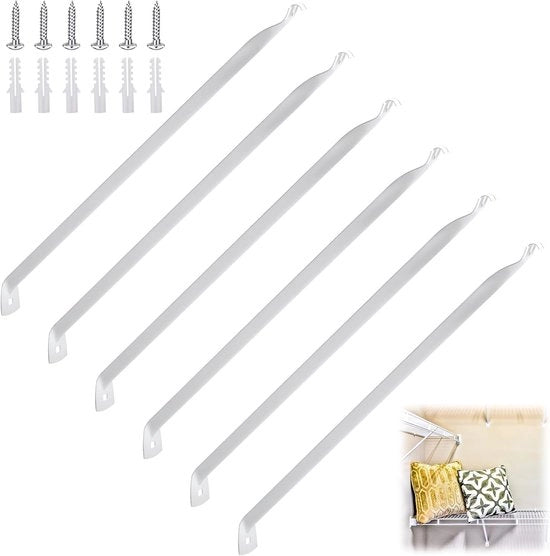 Set di 6 beugelli metallici con viti per pannelli da 30 cm, adatti per armadi, gestione dei cavi e accessori per camper.