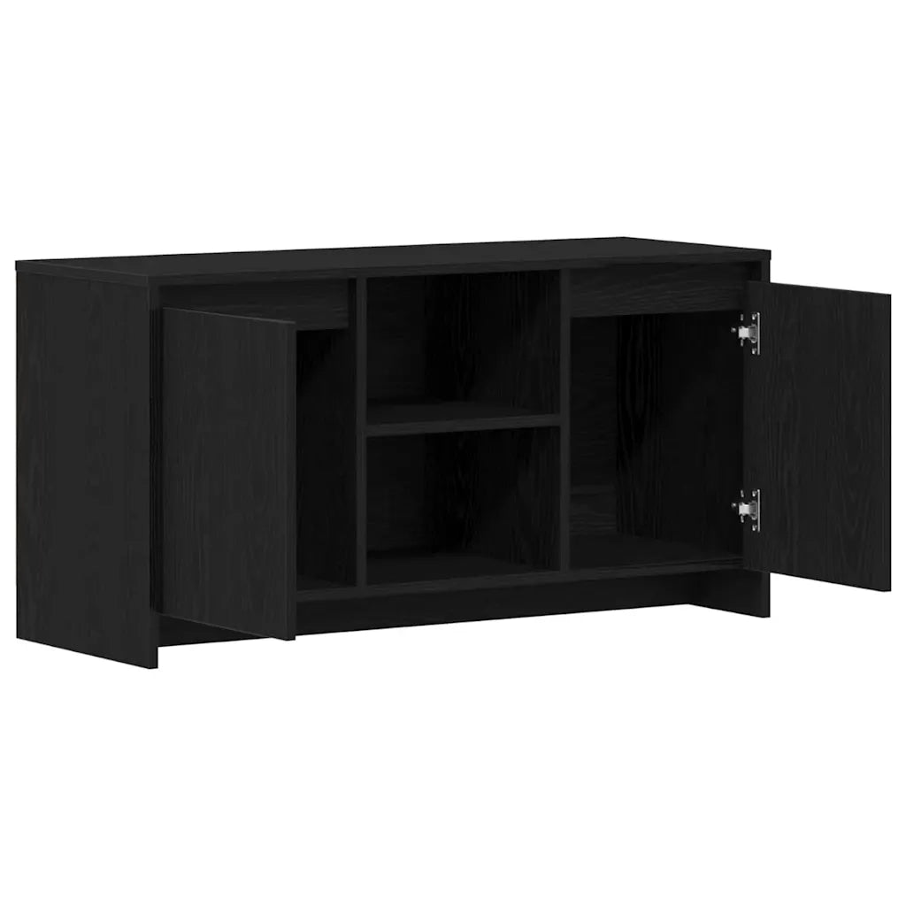 Mobile TV-Credenza per TV-Console TV Rovere Nero 102 x 37,5 x 52,5 cm Legno multistrato