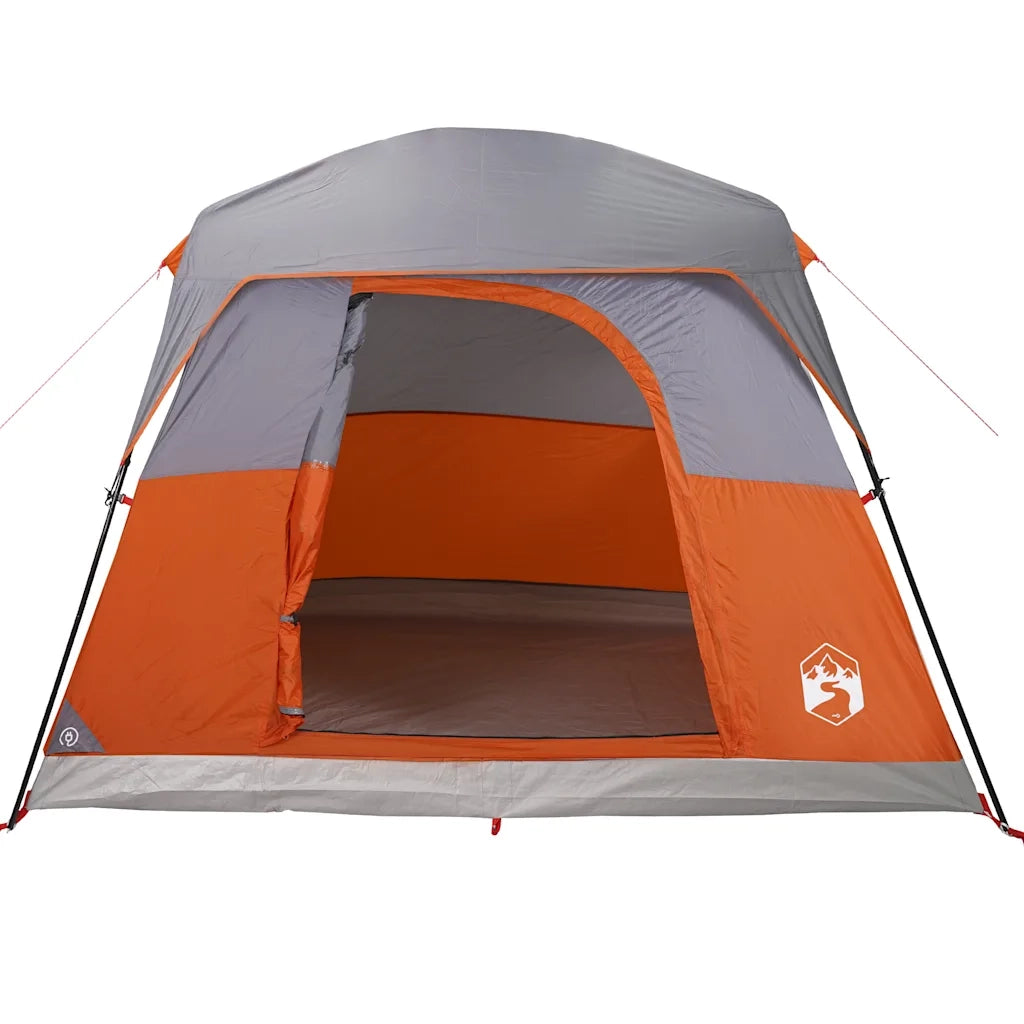 Tenda da Campeggio a Cabina 4 Persone Arancione Impermeabile 94544