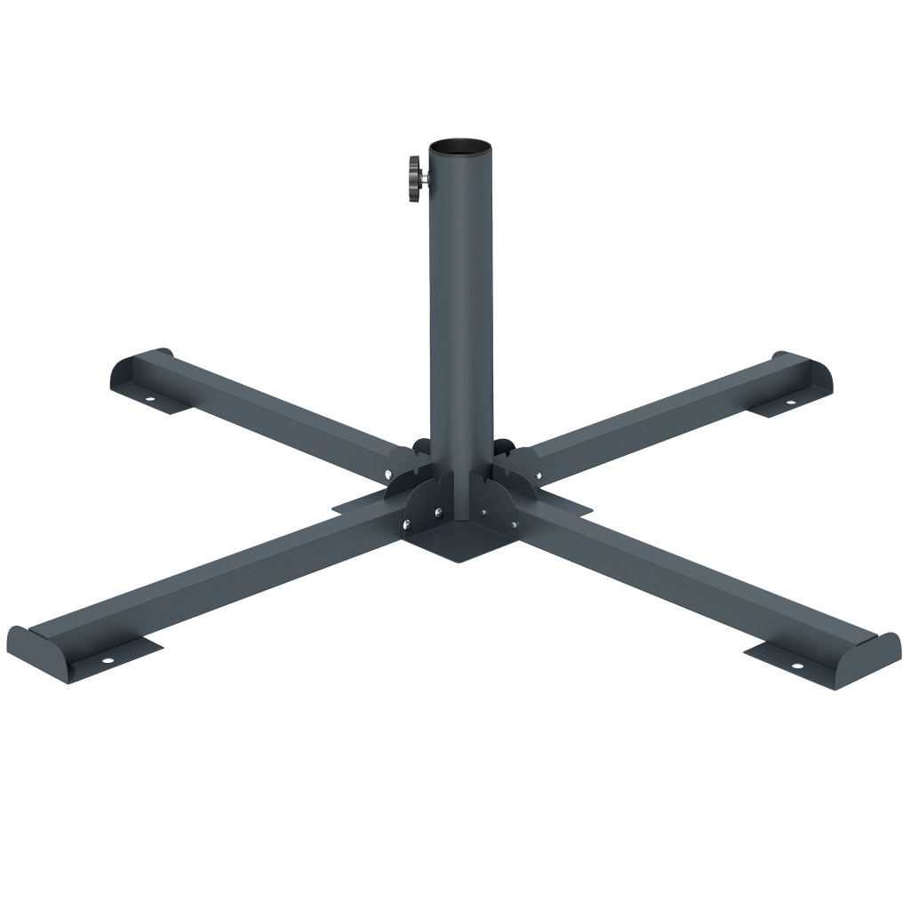 Base pieghevole a croce per ombrellone ¨C zephmum ¨C grigio scuro, 38-48 mm