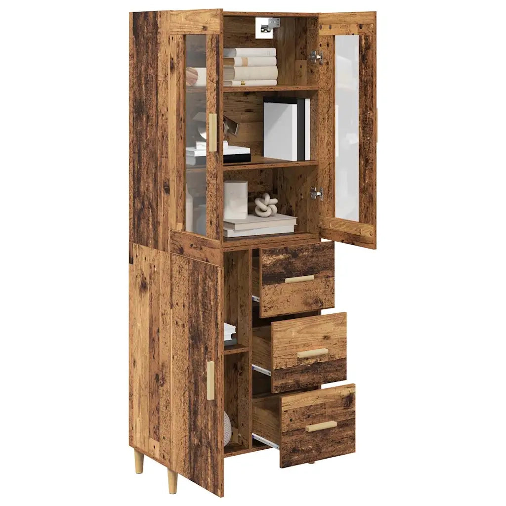 Credenza-Buffet-Armadio da cucina Legno vecchio 69,5 x 34 x 180 cm Legno multistrato 823964