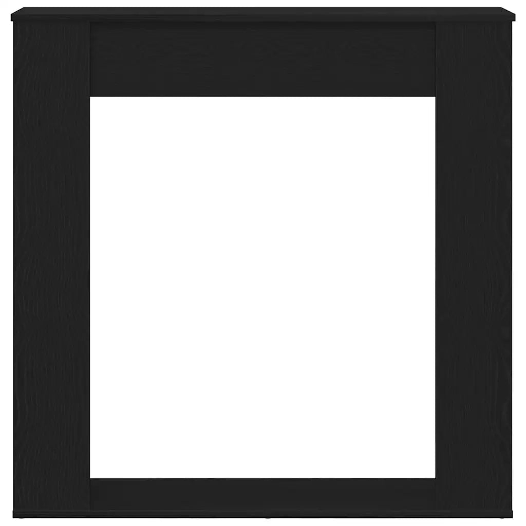 Cornice per Camino Rovere Nero 100x20x100 cm in Truciolato 865982