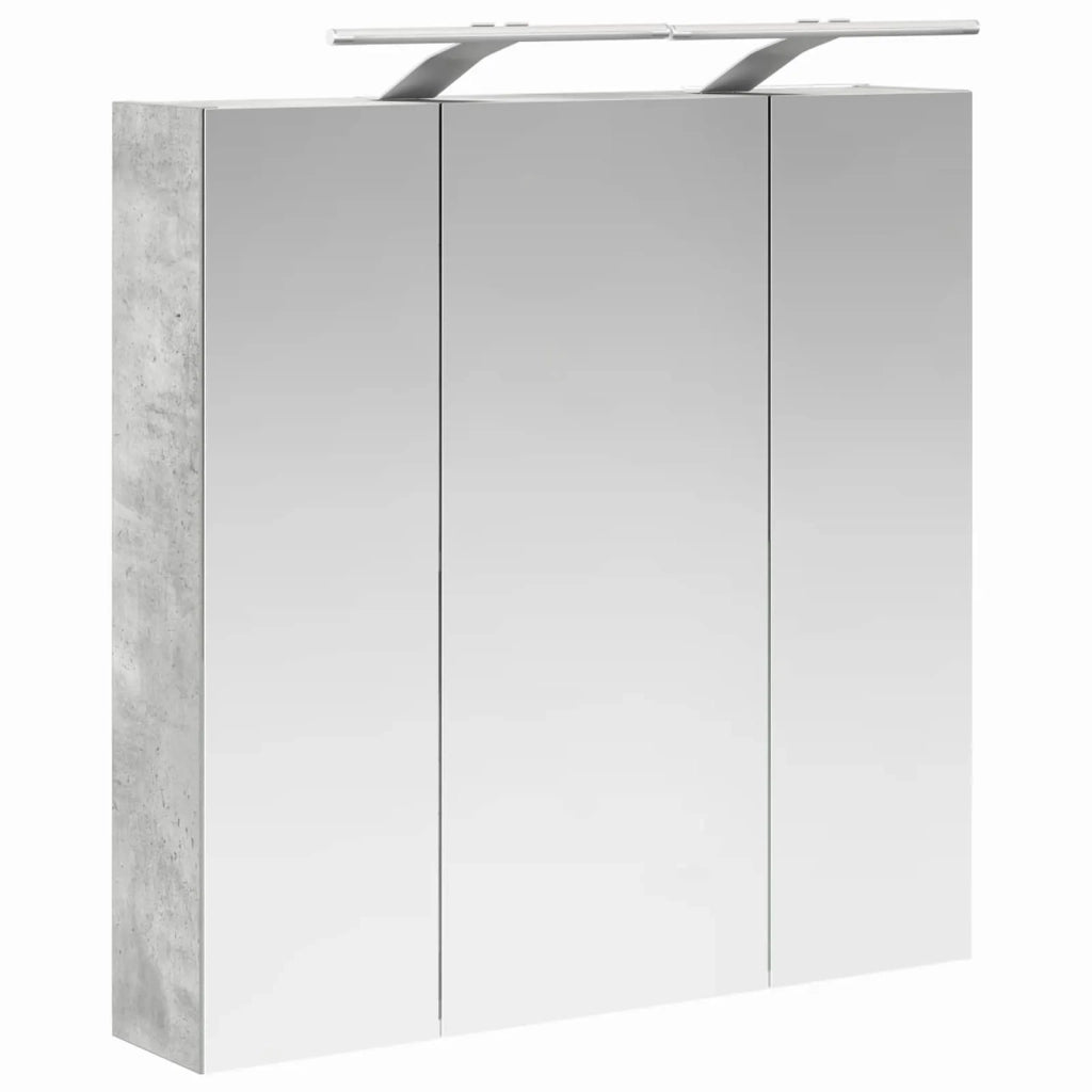 Mobiletto per specchio da bagno Grigio cemento 889098