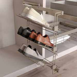 Scarpiera Laterale Destra per Armadi in Acciaio Emuca Hack Grigio Pietra