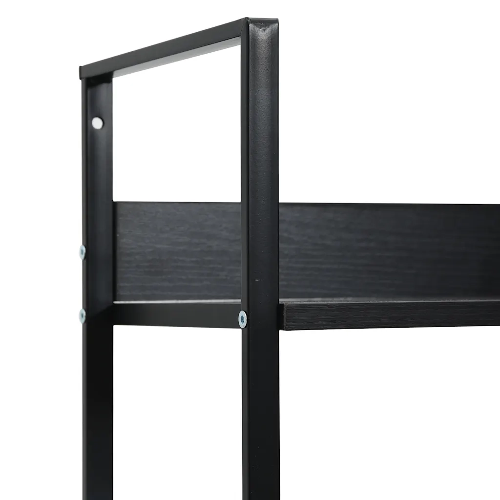Scaffale Libri 3 Ripiani Nero 60x27,6x90,5 cm Legno Multistrato 288218