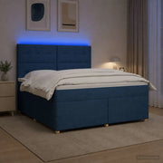 Letto box spring con materasso Blu 180 x 200 cm Tessuto 3455412