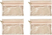 Set di 4 borse per gioielli - piccole borse per gioielli - sacchetti morbidi - borse con chiusura a zip - sacchetti di organza - cassetta per gioielli per donne - ragazze - regali - ideale per viaggi - soluzioni per la conservazione dei gioielli