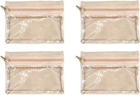 Set di 4 borse per gioielli - piccole borse per gioielli - sacchetti morbidi - borse con chiusura a zip - sacchetti di organza - cassetta per gioielli per donne - ragazze - regali - ideale per viaggi - soluzioni per la conservazione dei gioielli