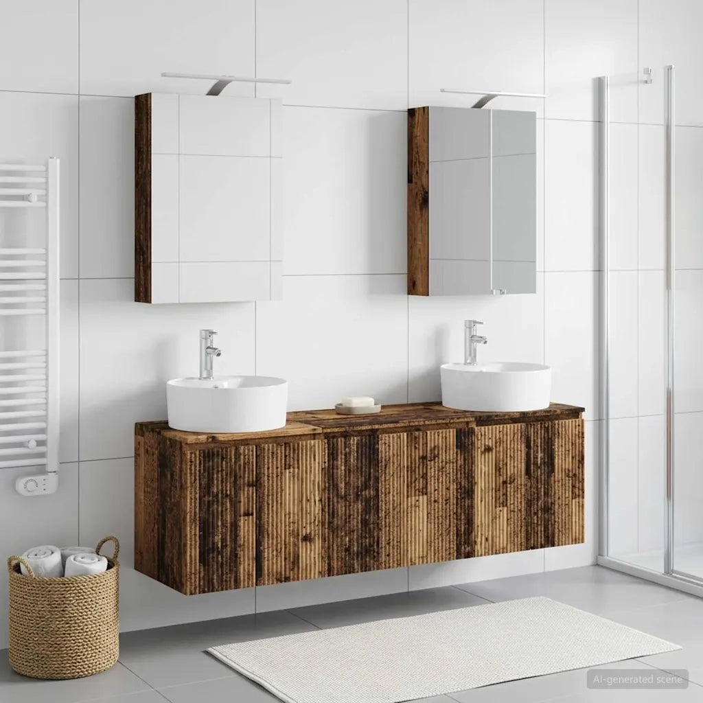 Set di Armadi da Bagno 5 pcs Legno antico Legno ingegnerizzato 3406437