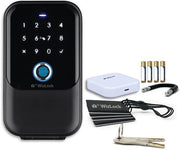 Sistema di chiusura intelligente - Connessione internet via Tuya e dotato di gateway Bluetooth/Wi-Fi 2,4 GHz - Apertura: Smartphone, codice, impronta digitale, badge RFID (4) + chiavi di emergenza (2) - IP65