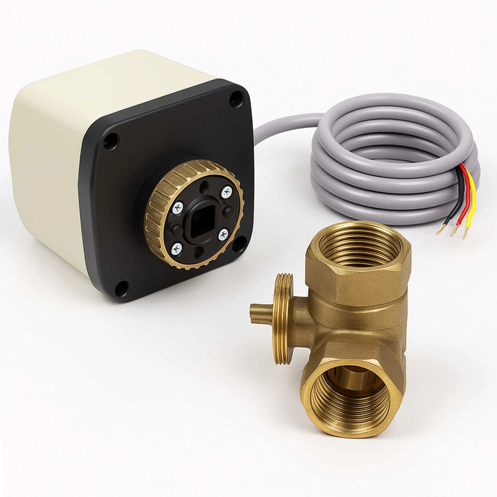 Valvola di zona motorizzata a tre vie serie DQ320 220VAC DN20 26.9 mm (3/4")