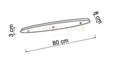 BASE-3E B LED BASE ELITTICA per sospensioni con LED INTEGRATO bianco opaco 3 luci