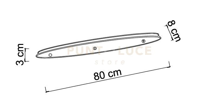 BASE-3E B LED BASE ELITTICA per sospensioni con LED INTEGRATO bianco opaco 3 luci