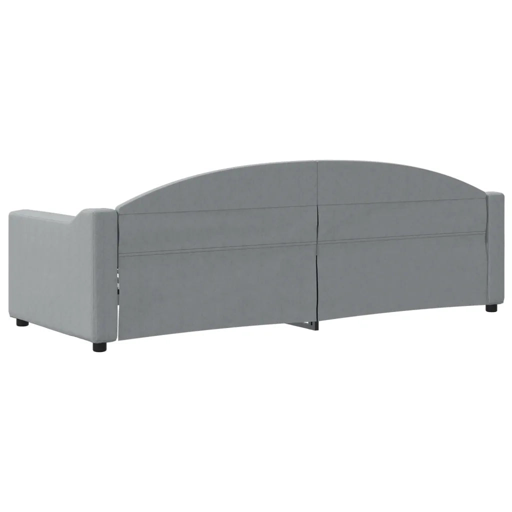 Letto singolo | Letto per adulti | Letto da Giorno Grigio Chiaro 80x200 cm in Tessuto