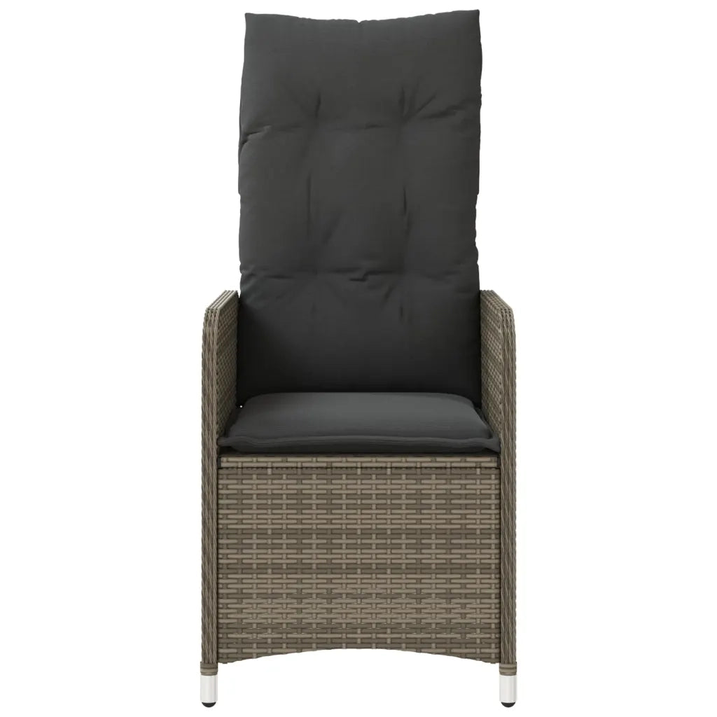 Sedie da Giardino Reclinabili 2 pz con Tavolo in Polyrattan 365692