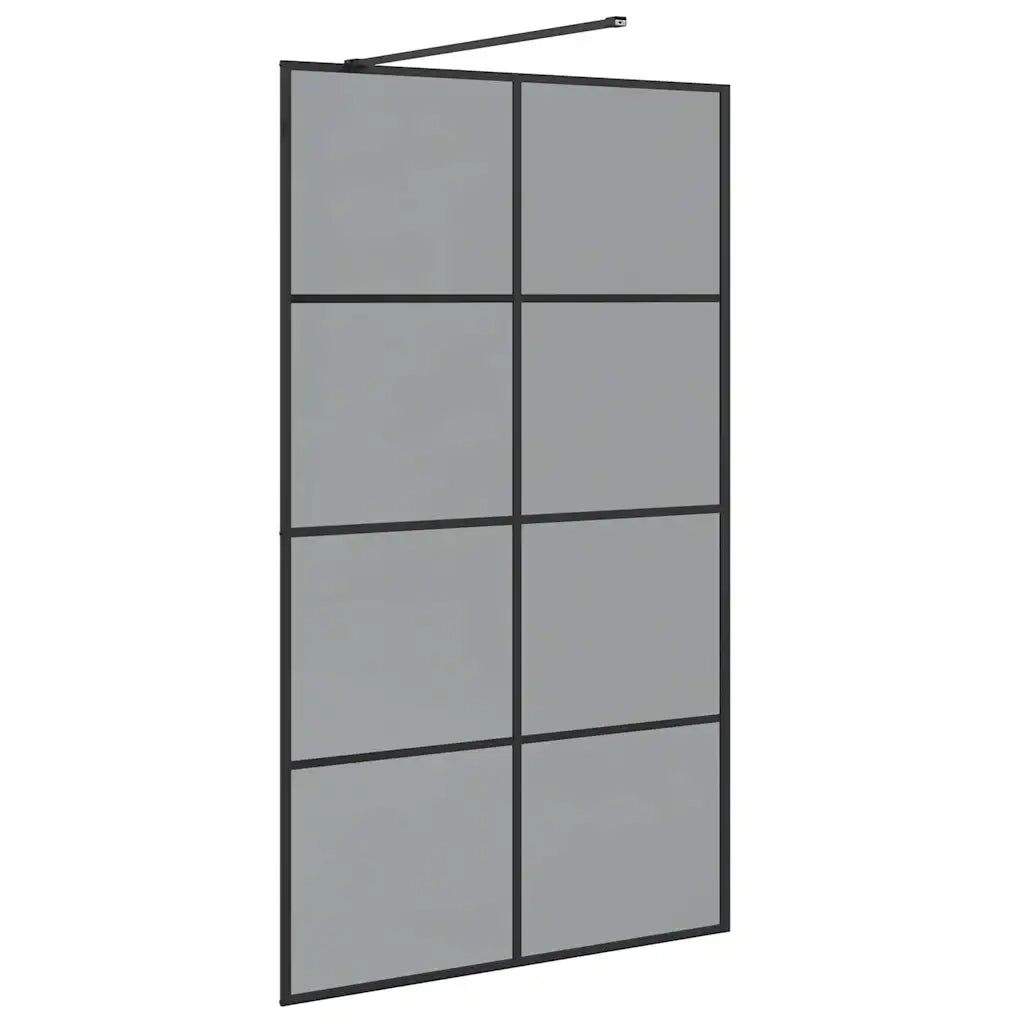 Parete Doccia Walk-in Nero 115 x 195 cm vetro temperato