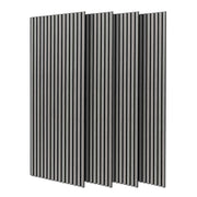 Beethoven - Set di 4 pannelli fonoassorbenti decorativi in legno 150x60 cm, grigio