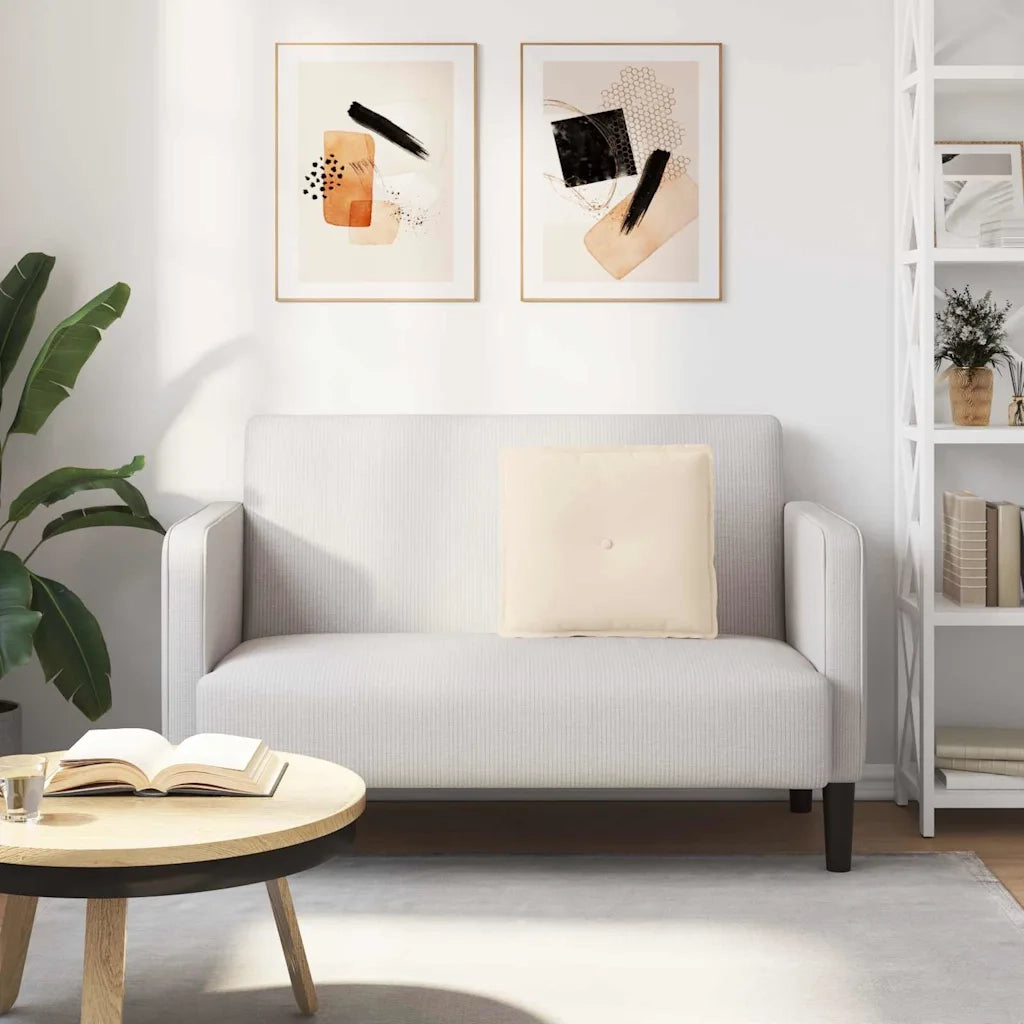 Cuscino per Schiena Beige 50 x 45 cm Tessuto in Microfibra