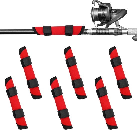 Set di 6 lokaashoezen per pescatori - 20,8 cm - Taschino per pesce - Guanti da pesca - Protezioni - Cintura di protezione per pesca - Lokaas a spirale - Attrezzo da pesca - Regalo per pescatori