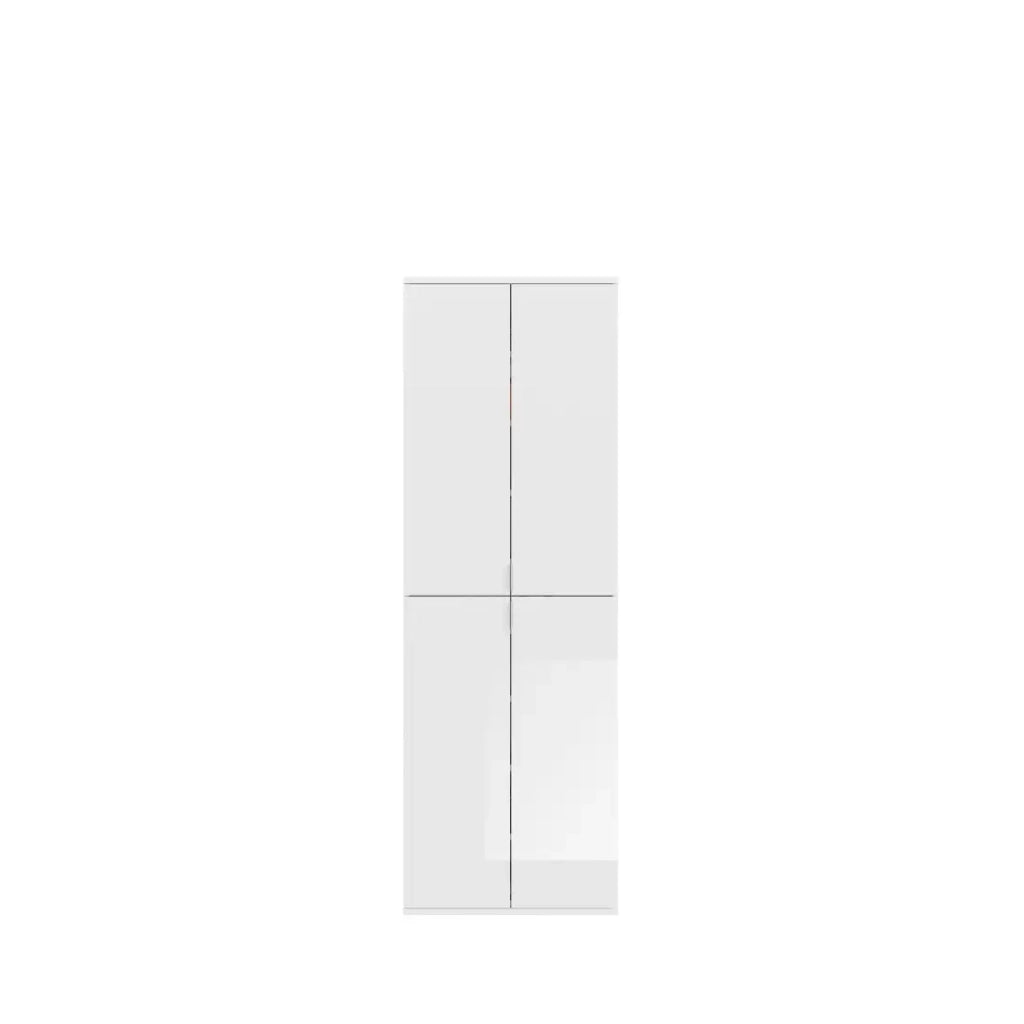 Armadio 16 porte BODITE – 8 porte con specchi – Bianco laccato