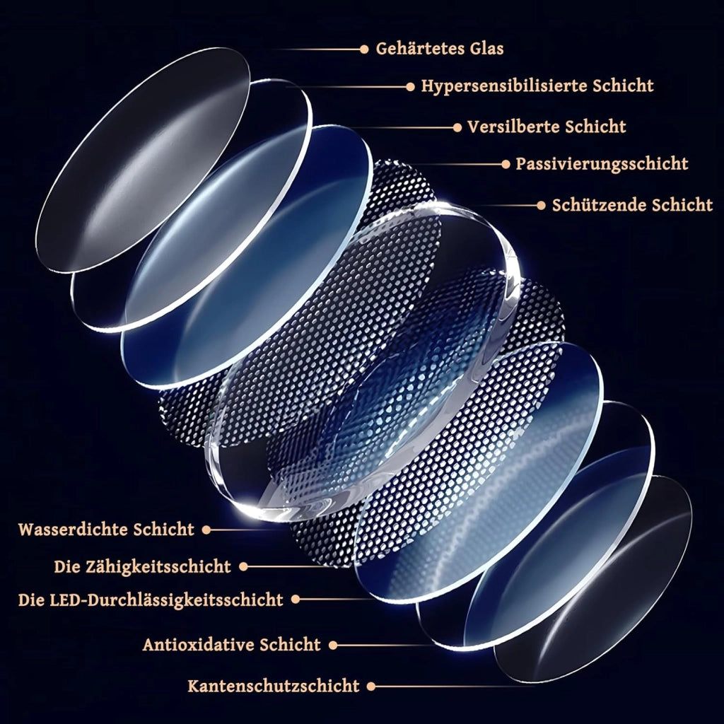 ZMH Specchio da Bagno Illuminato con Regolazione d'Intensità e Interruttore Touch