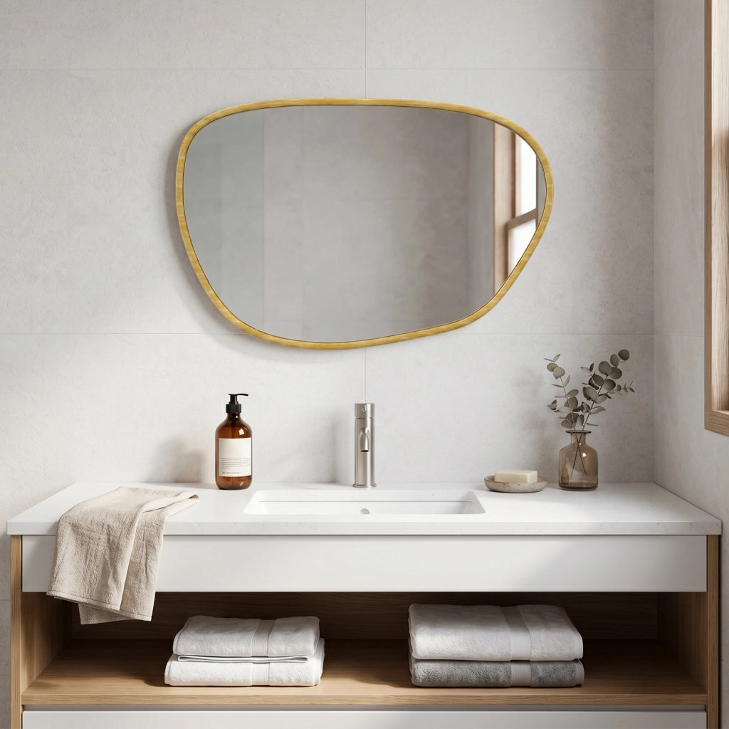 Specchio da parete asimmetrico decorativo ¨C Minimal ¨C 90x60 cm
