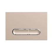 Placca di scarico doppio tasto in ABS oro champagne e cromato
