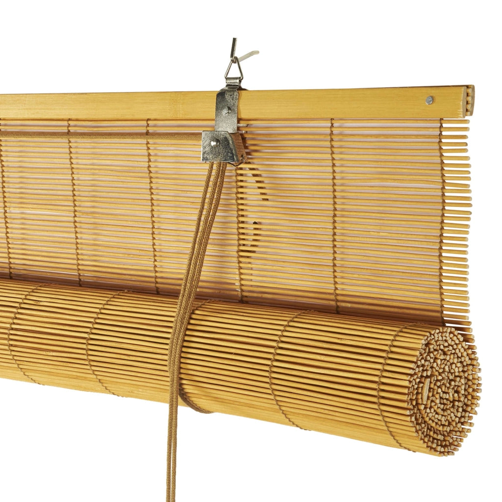 Tenda a rullo oscurante in bamboo naturale Marronechiaro 150x175 cm