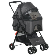 Trasportino Passeggino Cesta per Cani 3 in 1 ¨C zephmum ¨C Grigio