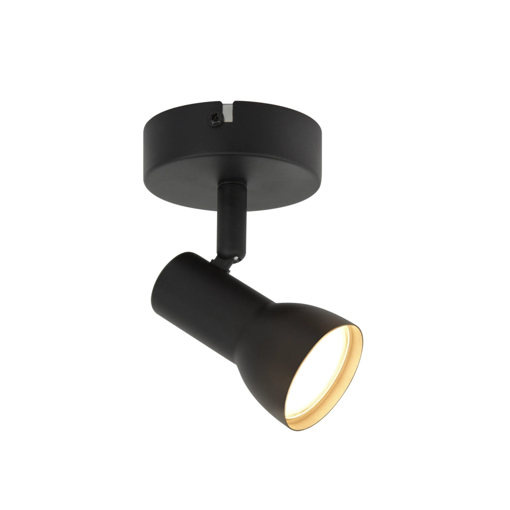ZMH Faretto da soffitto GU10 nero Faretto in metallo orientabile a 350° Design moderno (senza lampadina)