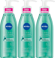 NIVEA DERMA SKIN CLEAR SET 3 PZ GEL VISO ANTI-IMPERFEZIONI 150 ML L'UNA PELLE GRASSA E MISTA SCHIUMOGENO VISO PURIFICANTE